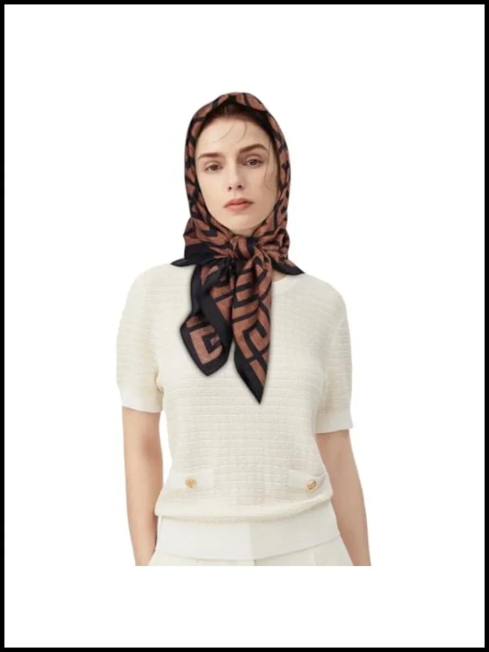 35 inch Square Silk Scarf for Hair Wrapping Sleeping Night Bandana